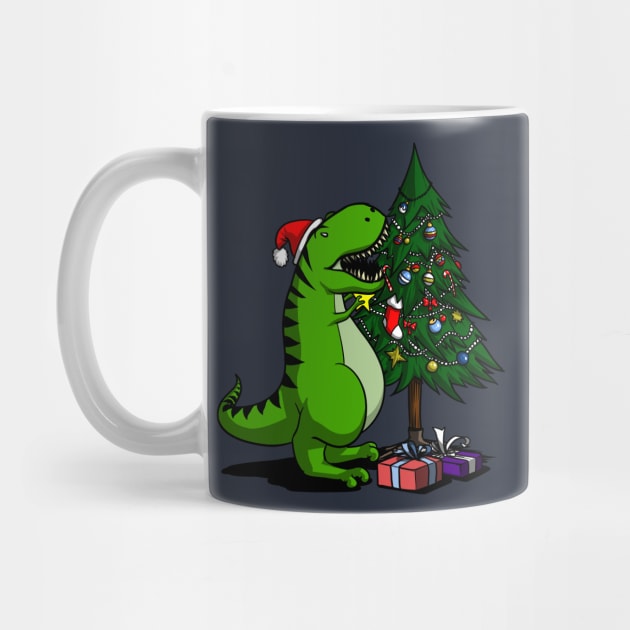 T-Rex Hates Christmas Tree Star Funny Dinosaur by underheaven